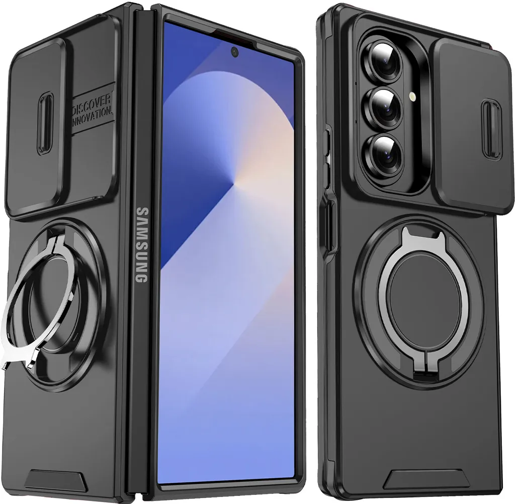 Cover Premium Z Fold 7: Stile Nero Opaco e Sicurezza Fotocamera