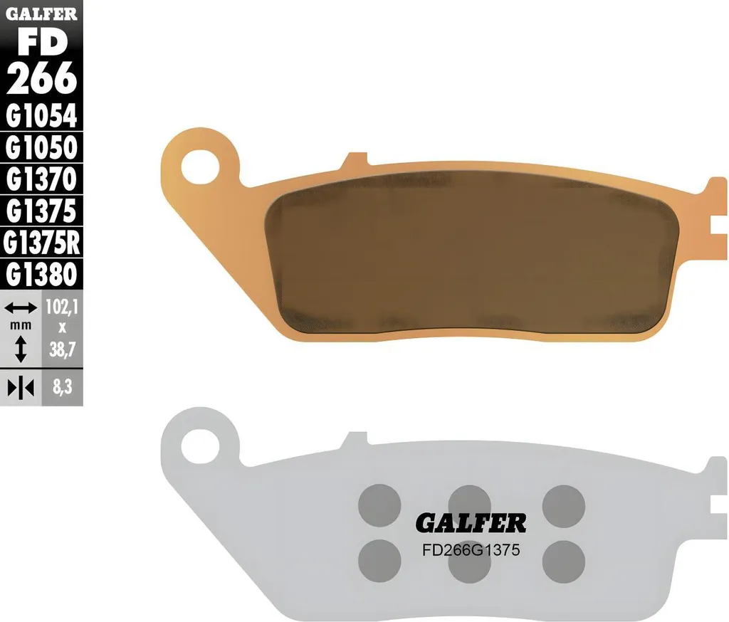 Plaquettes Avant Galfer Fritté pour Triumph Tiger/Street Triple - FD266G1375