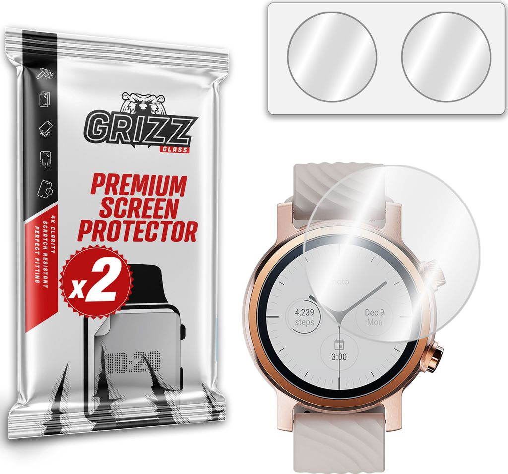 Hybriertes Glas GrizzGlass HybridGlass für Motorola Moto Watch 150