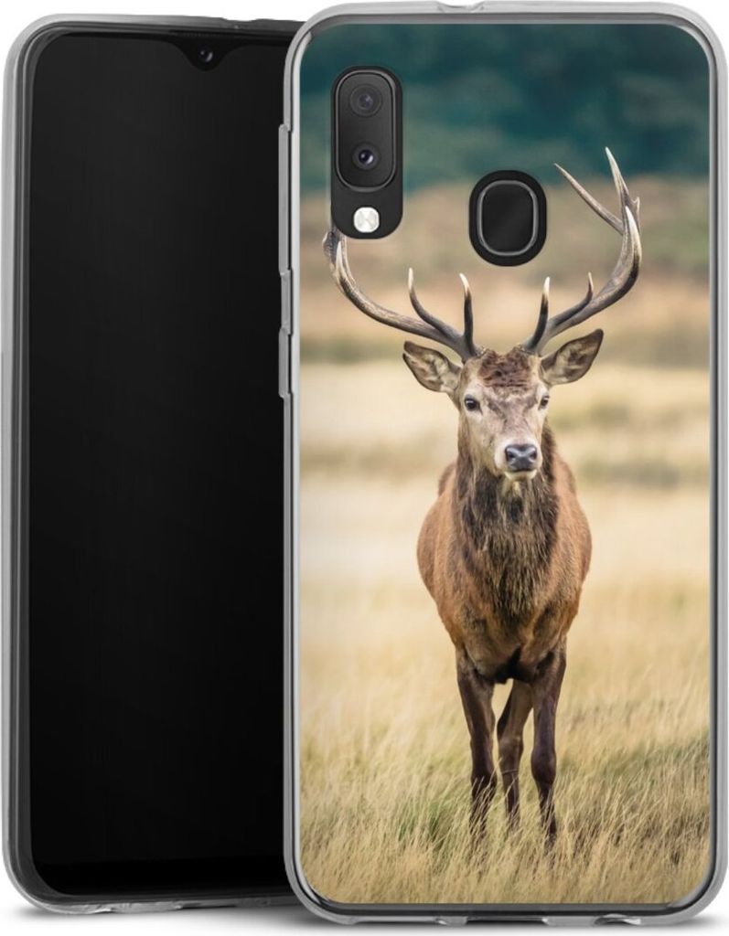 DeinDesign Handyhülle für Samsung Galaxy A20e Silikon Hülle Case Smartphone Schutzhülle Hirsch Wald Wiese