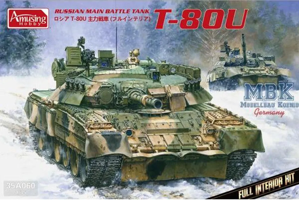 Blindé T-80U russe Loisir Amusant AH35A060 : Kit avec intérieur intégral