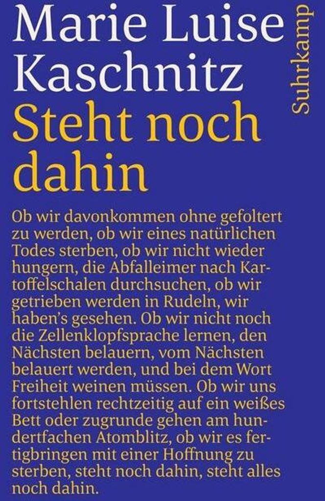 Kaschnitz, M: Steht noch dahin