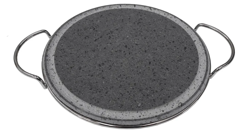Plaque de Service Thermique en Pierre de Lave Ø 26,5 cm : Plats Chauds