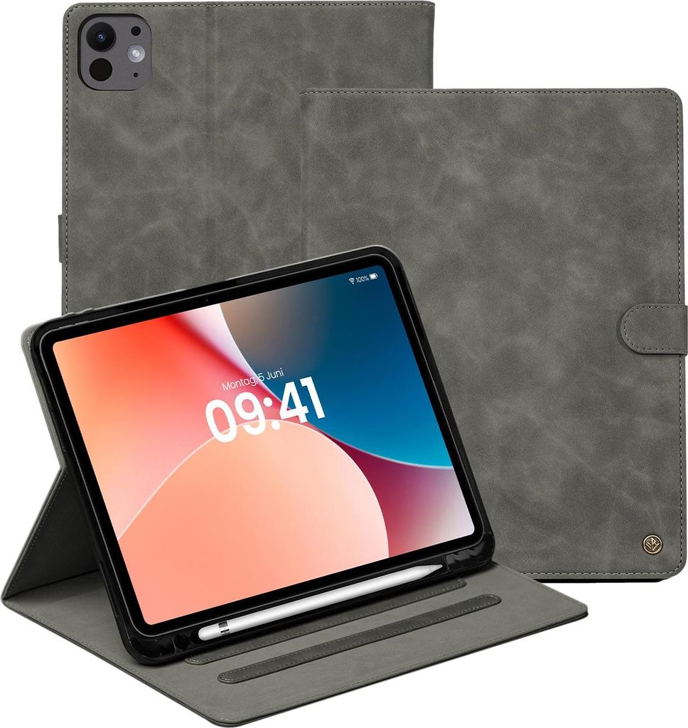 LBH Tablet Schutzhülle für Apple iPad Pro 8. Gen (M5) 2025 11 Zoll Cover Case Schutz Tablet Farbe: Grau