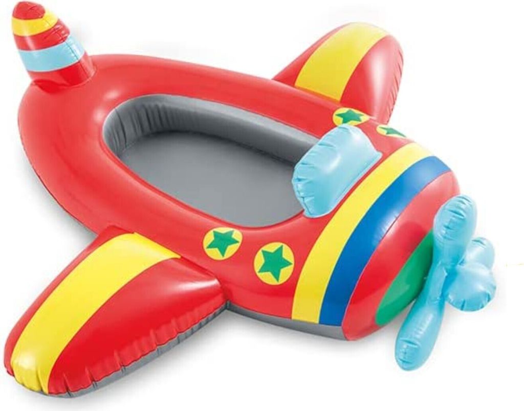 INTEX 59380NP - Baby-Boot - Pool-Cruiser (110x100cm) Kinderboot aufblasbar Poolspielzeug Flugzeug
