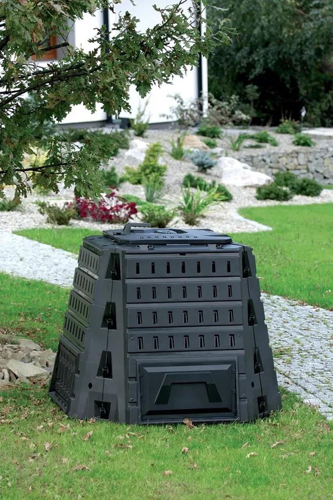 Composteur BIOCOMPO 500L Noir - Bac à Compost de Jardin Robuste - 3