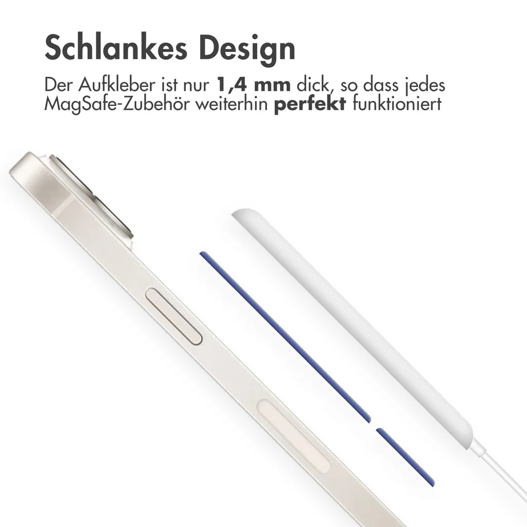 iMoshion Anello MagSafe con Guida - Ottimizza Ricarica Wireless Blu - 5