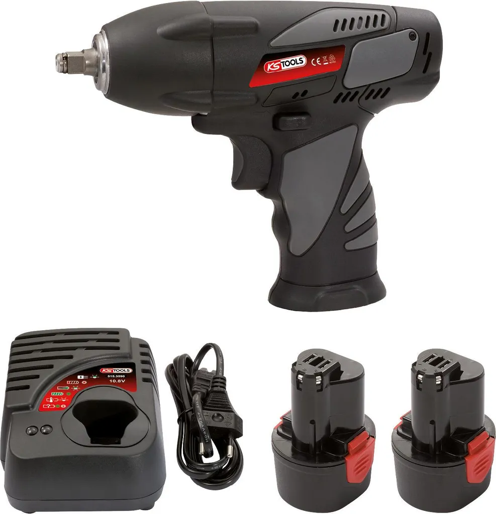 Clé à choc sans fil 3/8 de 117Nm KS TOOLS - Pack complet 2 batteries