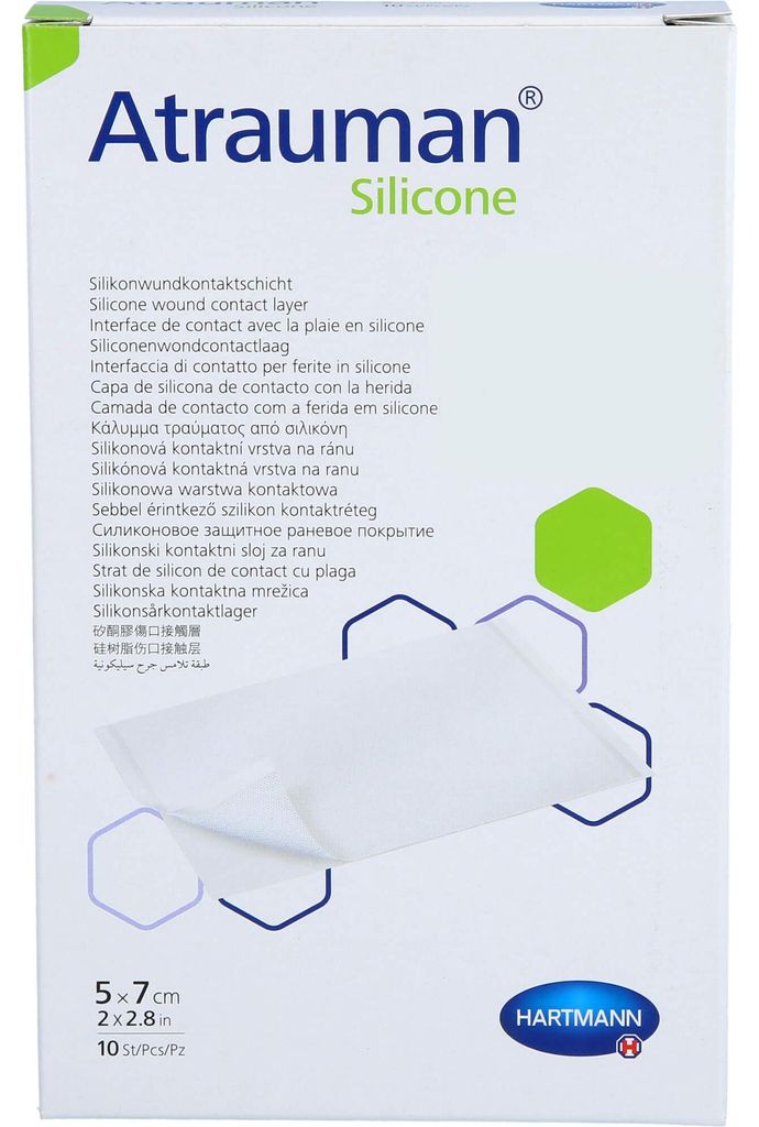 ATRAUMAN Silicone steril 5x7 cm Kompressen
