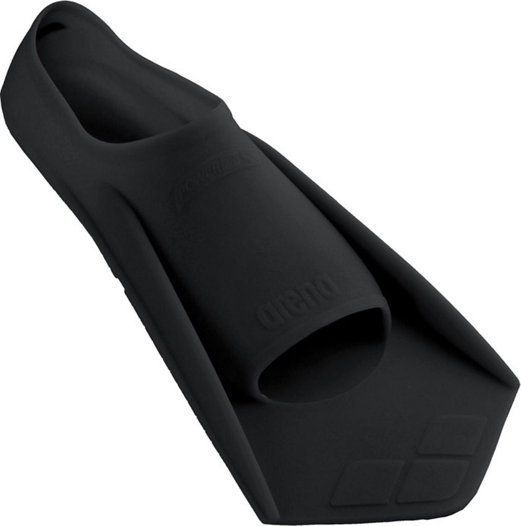 Arena Powerfin Fin, Gespaltene Flossen, Schwarz, Silikon, Vollsockel