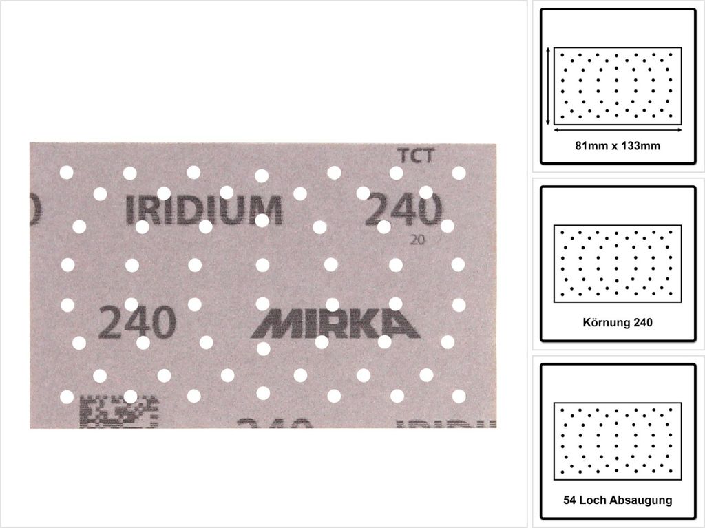 Mirka Iridium Papier 81X133 Otw. Gr.240