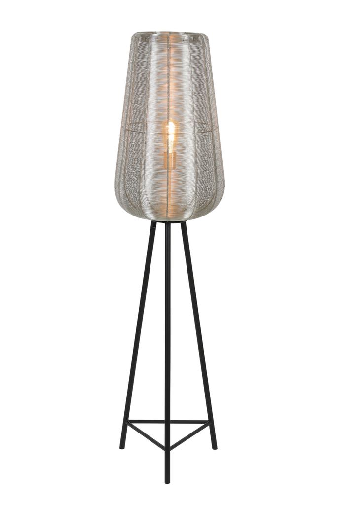 Light & Living - stehlampe - Adeta - silber - metall - dreibeinlampe - E27 - 8257828