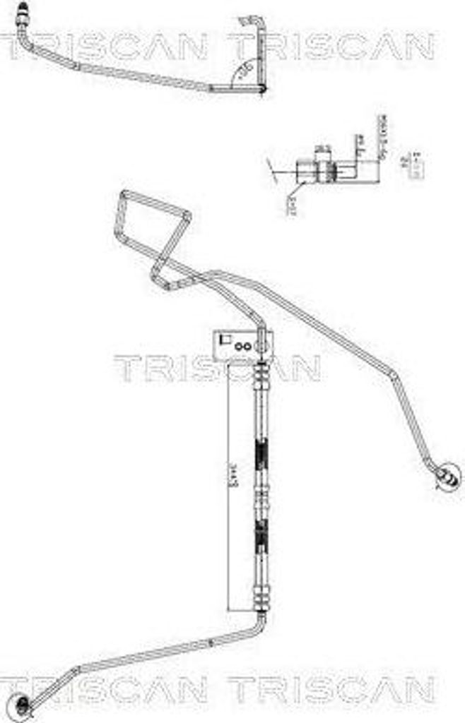 TRISCAN 8516 27002 Servoleitung für VOLVO V70 II (285) von Hydraulikpumpe nach Lenkgetriebe