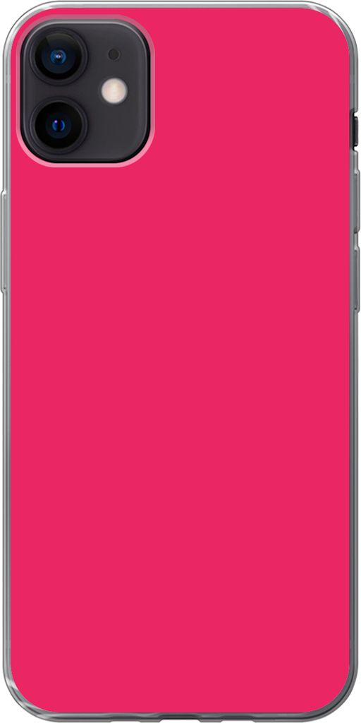 MuchoWow Handyhülle Schutzhülle Hülle für Telefoonhoesje iPhone 12 mini Karmin - Farben - Palette - Rosa Silikon Softcase Handy Hülle - Bild