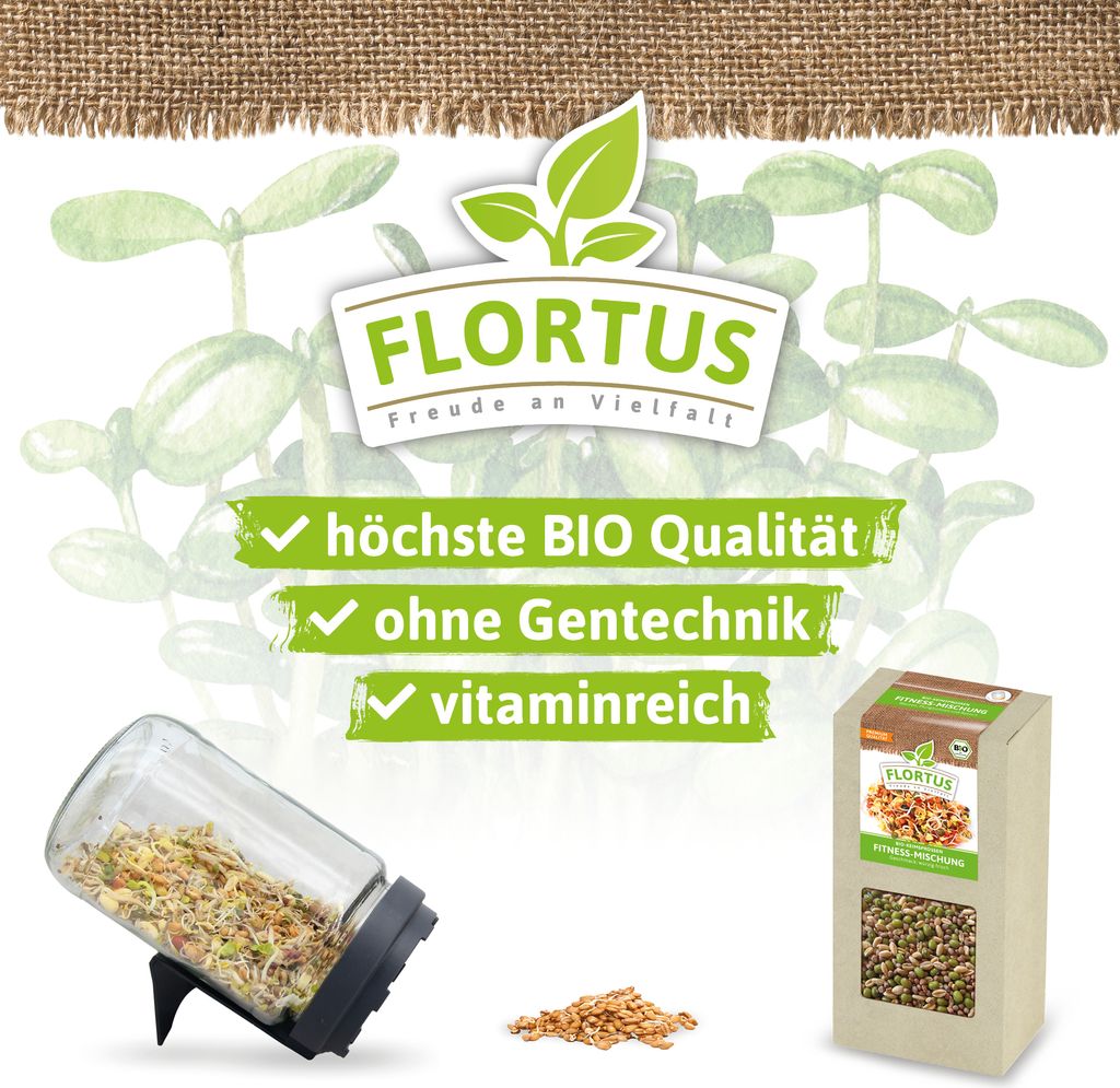 Keimsprossen Fitness-Mischung (Weizen, Mungbohnen und Produktbild 4