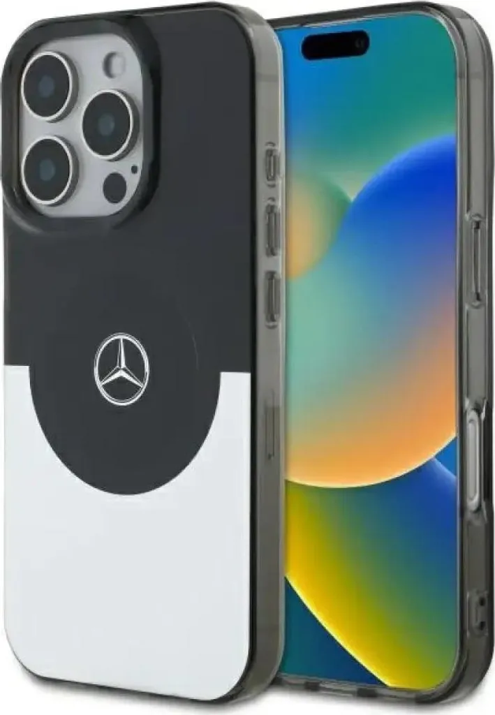 Mercedes Mehmp16L23Hbigk Iphone 16 Pro 6.3 Czarny Srebrny/Nero Argento Custodia rigida a doppio strato Bicolore Magsafe