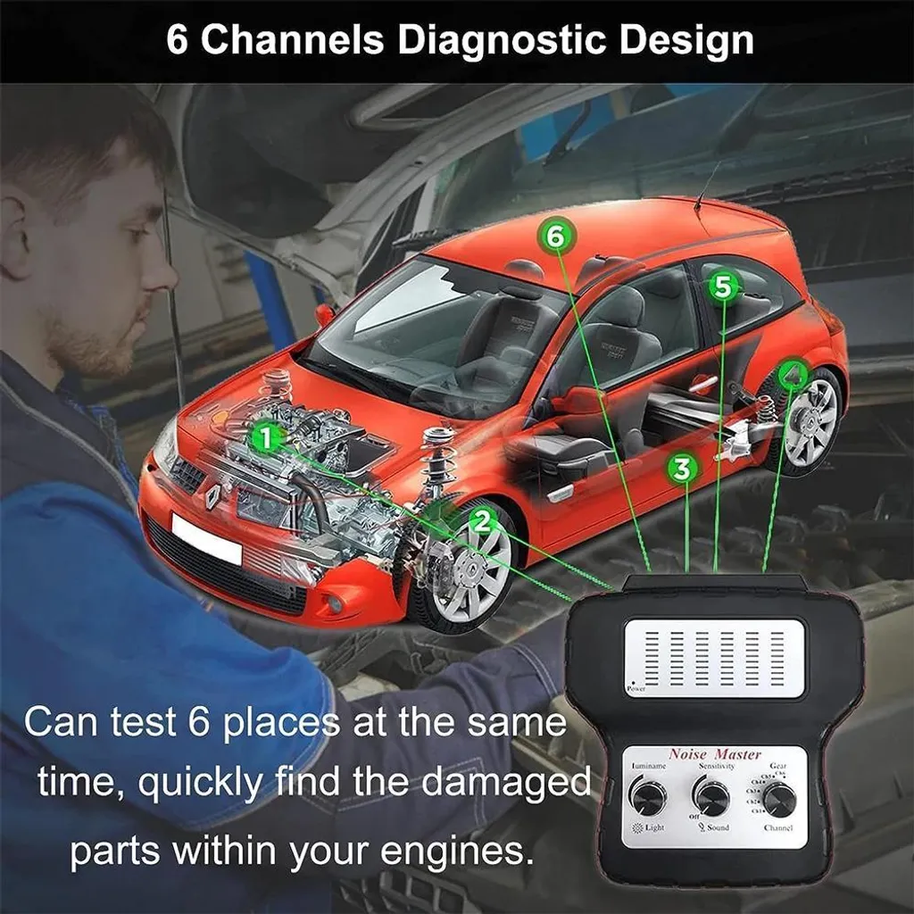 Stéthoscope électronique auto avec diagnostic multipoint et 6 capteurs - 10