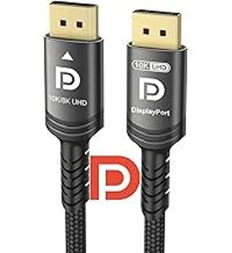 Cavo DisplayPort 2.1 54Gbps 4K 240Hz RTX 5090 Nylon 0,5 Metri