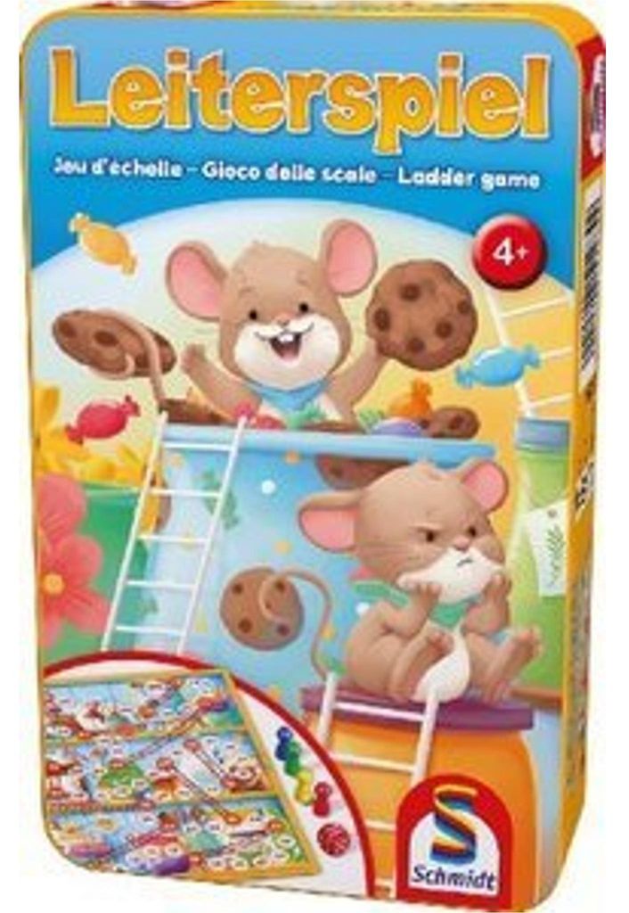 Leiterspiel. Reisespiel in der Metalldose Produktbild 