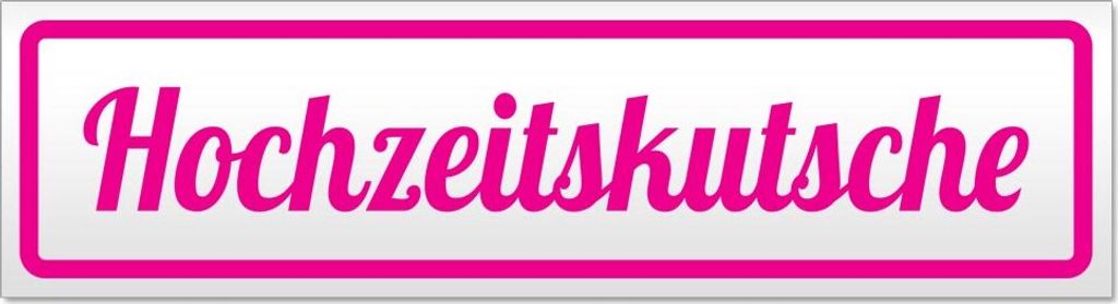 Hochzeitskutsche Magnetschild Schild magnetisch