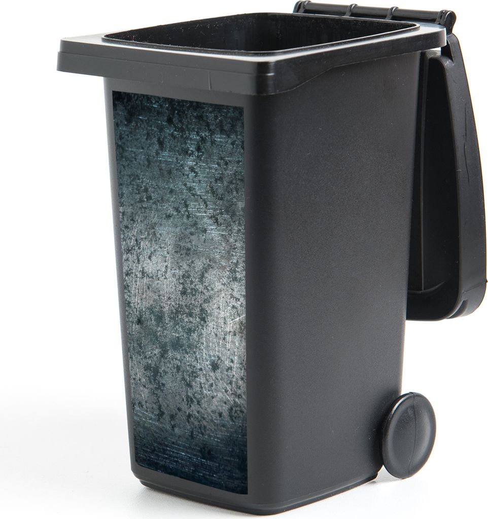 MuchoWow Mülltonnenaufkleber Metall - Kratzer - Rost 38x80 cm - Behälteraufkleber - Mülleimer-Aufkleber - Container-Aufkleber