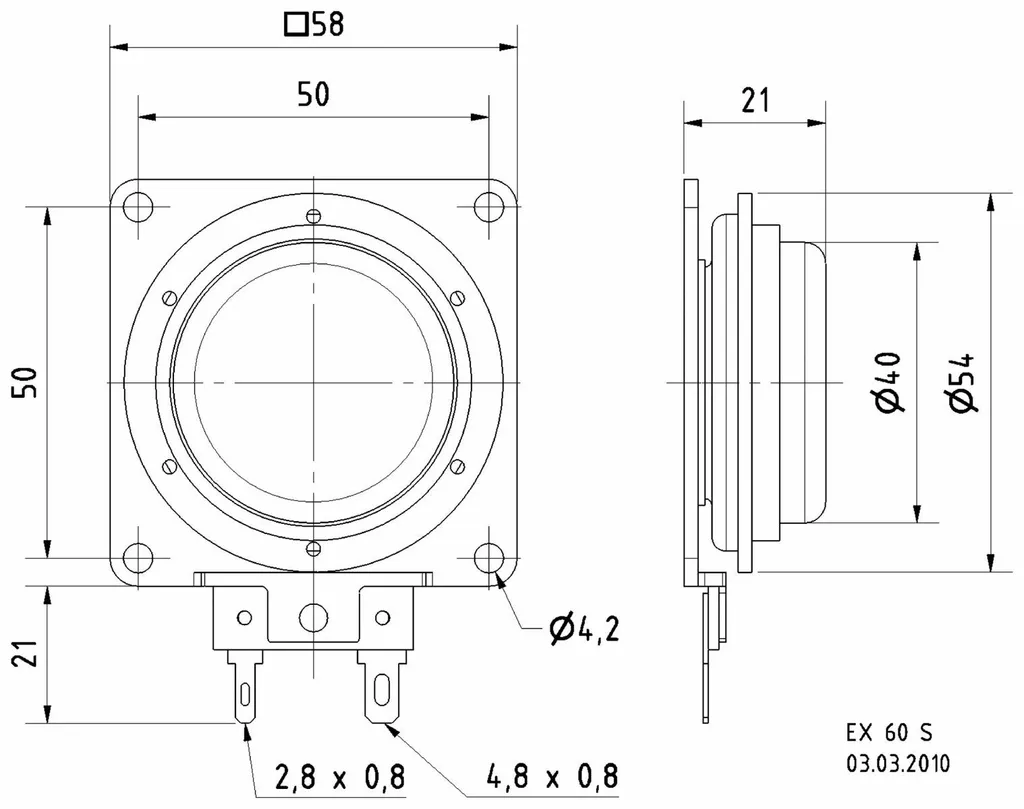 Transducteur de Surface Visaton EX 60 S 4 Ohm pour Diffusion Sonore - 4