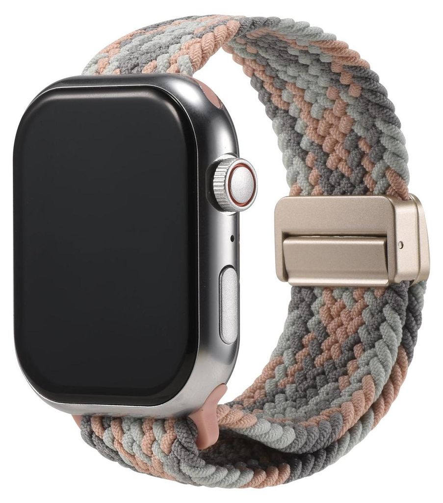 Nylon Loop Ersatzarmband für Apple Watch 1 2 3 4 5 6 7 8 9 10 11 SE 1 2 3 Ultra 1 2 3 mit 42/44/45/49mm Gehäuse Geflochtenes Textilarmband Pastel...