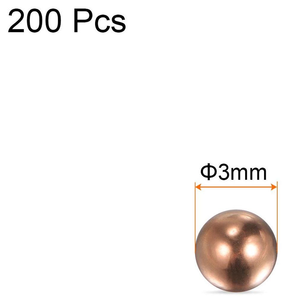 200 Stš¹ck 3mm Pr?zisions Kupfer Kugeln fš¹r Kugellager, Industrie, Lagerventile und Dekoration