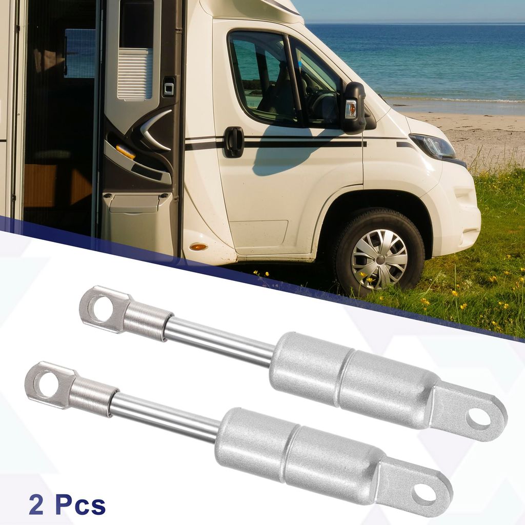 2 Stück 4 Zoll 35Ibs/156N Silberfarbene Gasdruckfedern Stützen Stoßdämpfer Universal für Wohnmobil Auto LKW Boot Fenster Schranktür Abdeckung