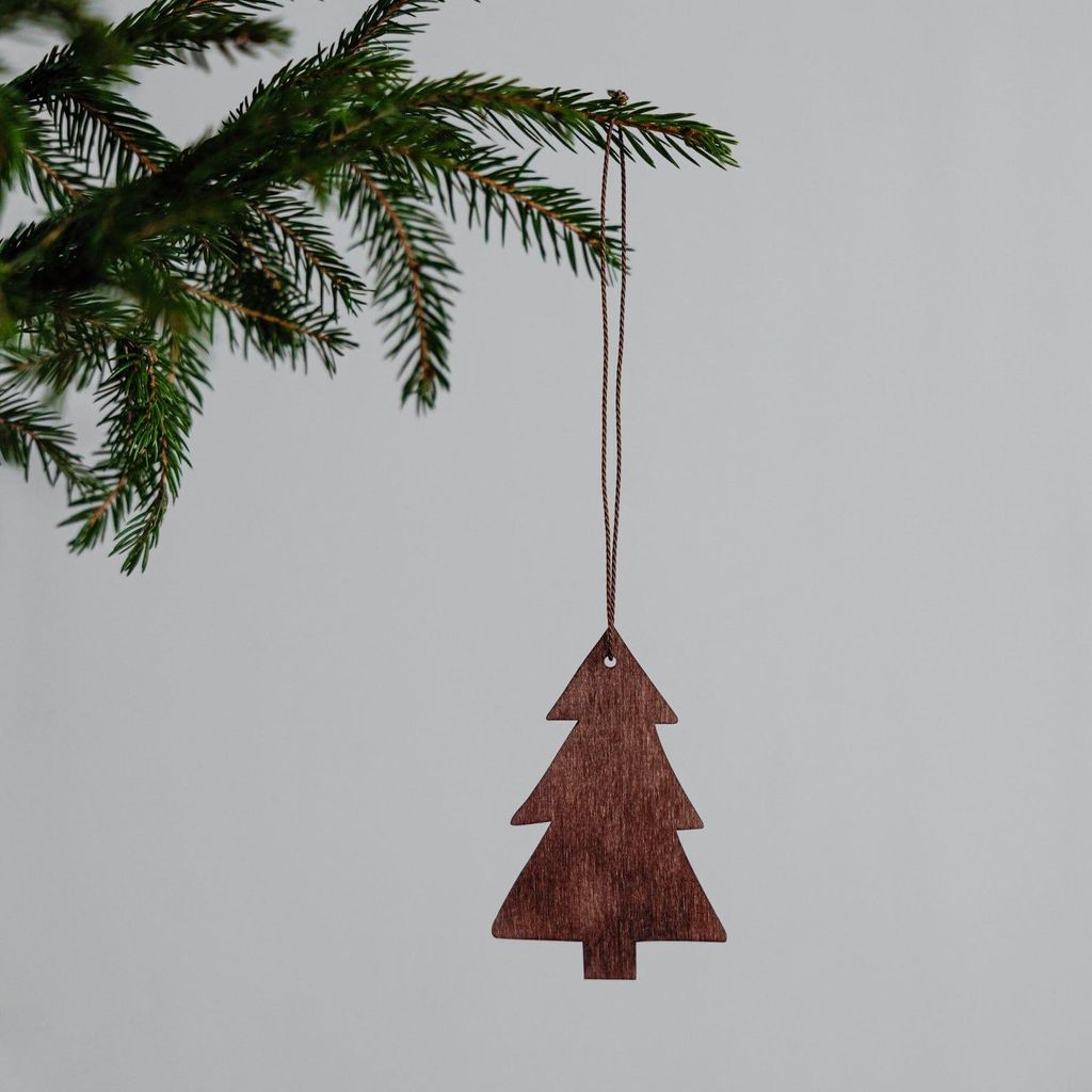 Holzanhänger Tannenbaum Mulseryd: braun