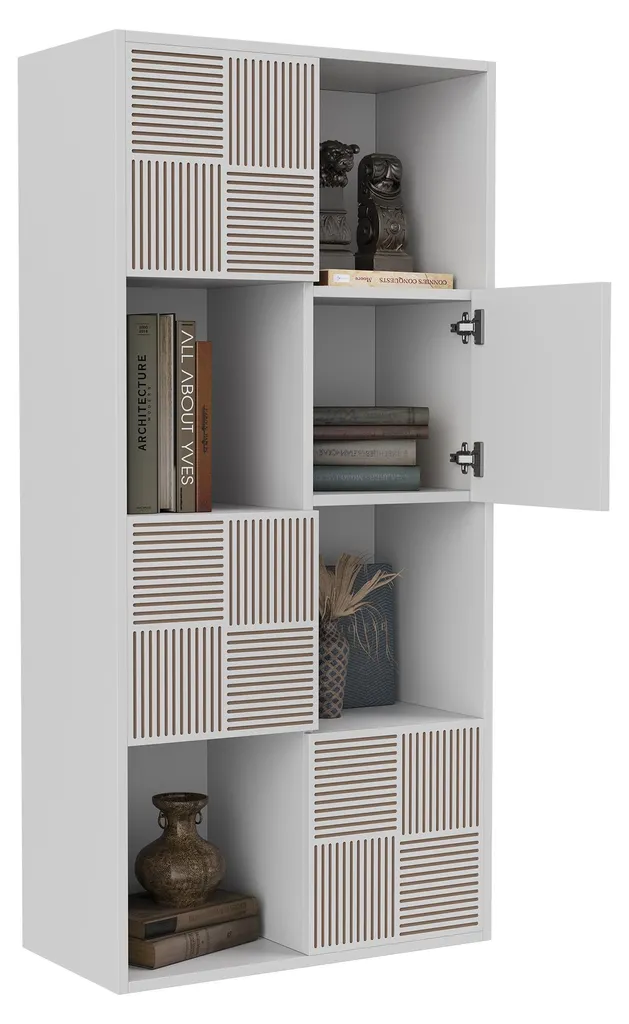 Étagère de rangement chambre enfant et salon modulable imitation bois - 7