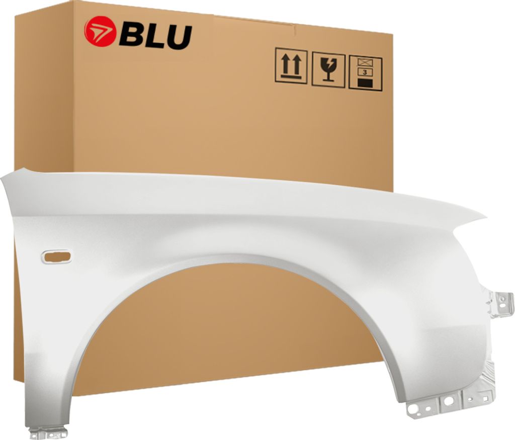 BLU Kotflügel Passend für Audi A6 C5 LIFT LY9G Rechts Weiss Casablanca | 2001-2005 | Vorderseite Vorne | Lackiert | Einbaufertig