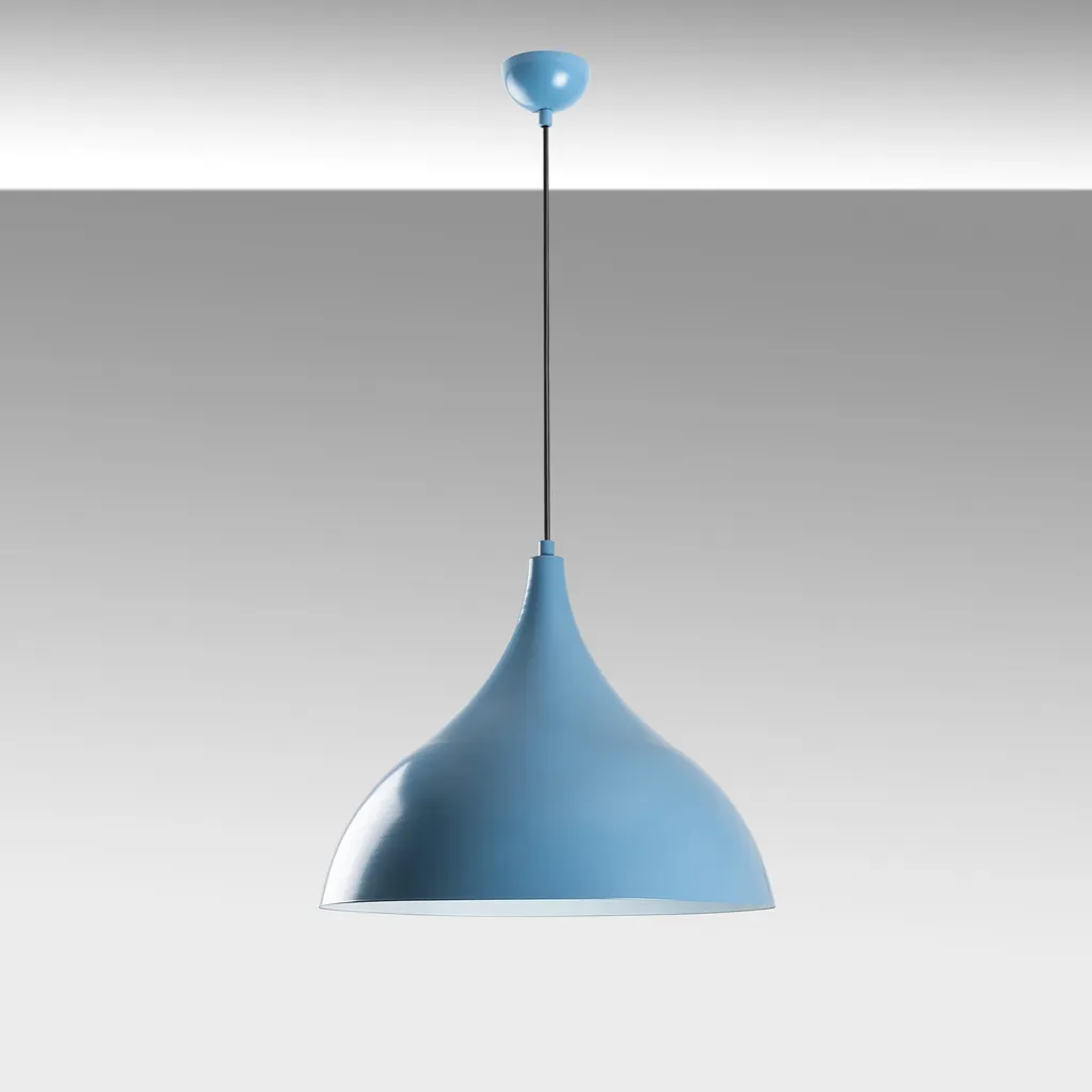 Lustre métallique bleu clair 133cm Opviq Bitlisim à structure allongée - 5