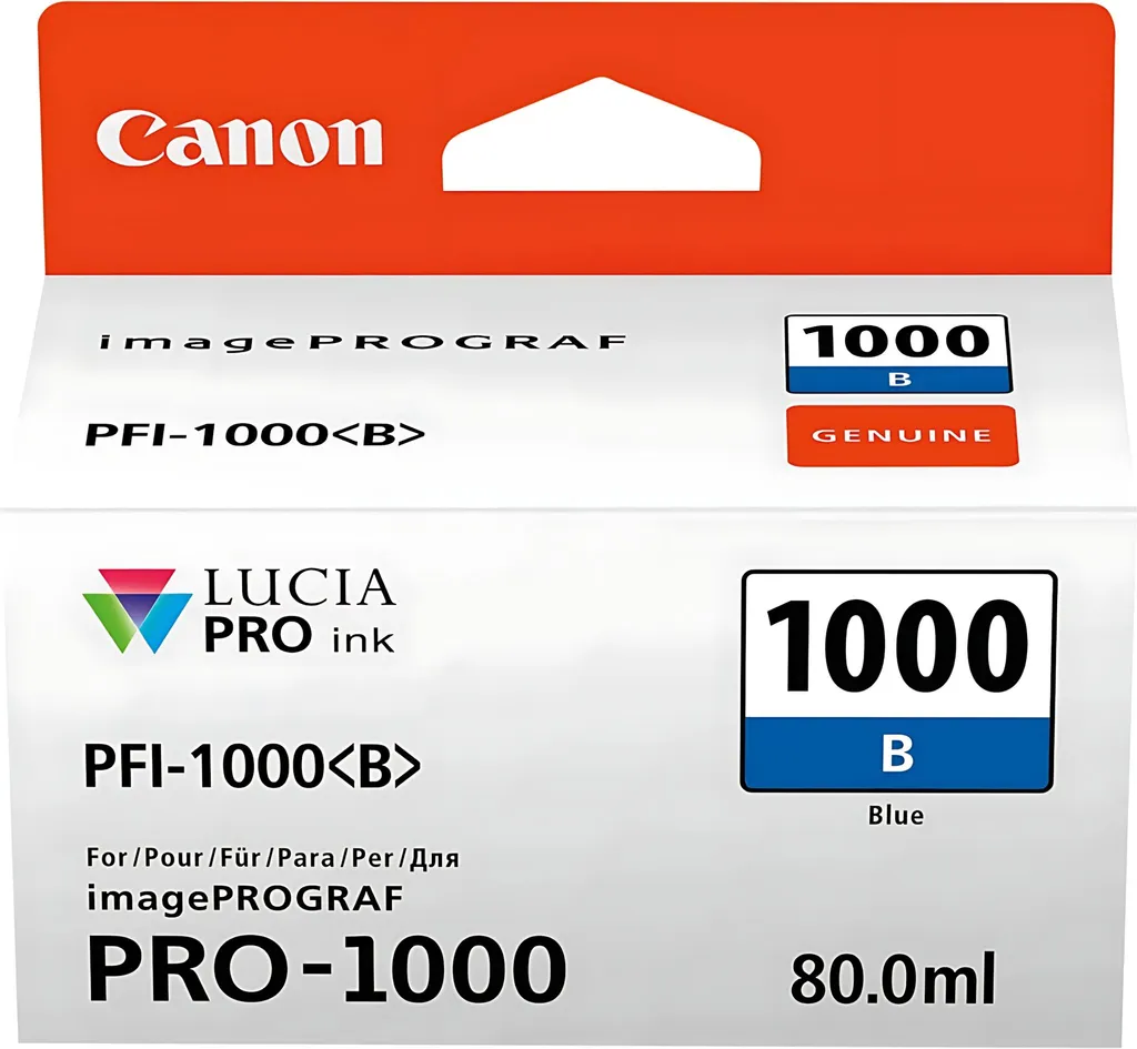 Canon PFI-1000B Blu Originale - Cartuccia Inchiostro 80ml 0555C001