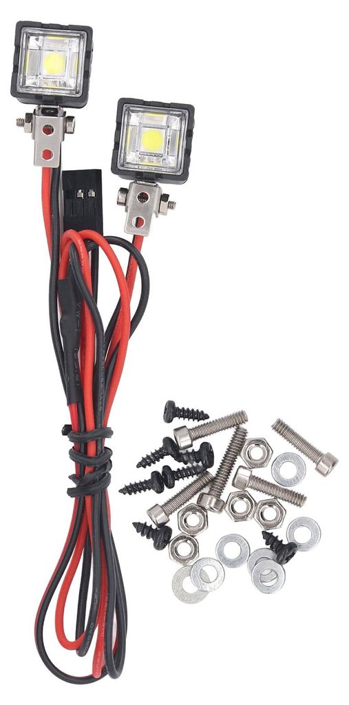 RC Auto Frontscheinwerfer für Axial SCX10 90046 Redcat Weiße Beleuchtung LED-Scheinwerfer mit hoher Helligkeit 1:10 Crawler 2LED