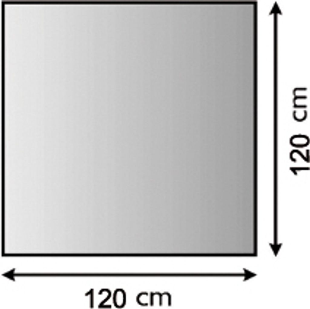 Metallbodenplatte Funkenschutzplatte 3 verschiedene Designs 120cm x 120cm