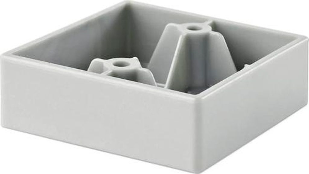 Tarrox Möbelfuß eckenbündig 18 x 53 x 53 mm, grau