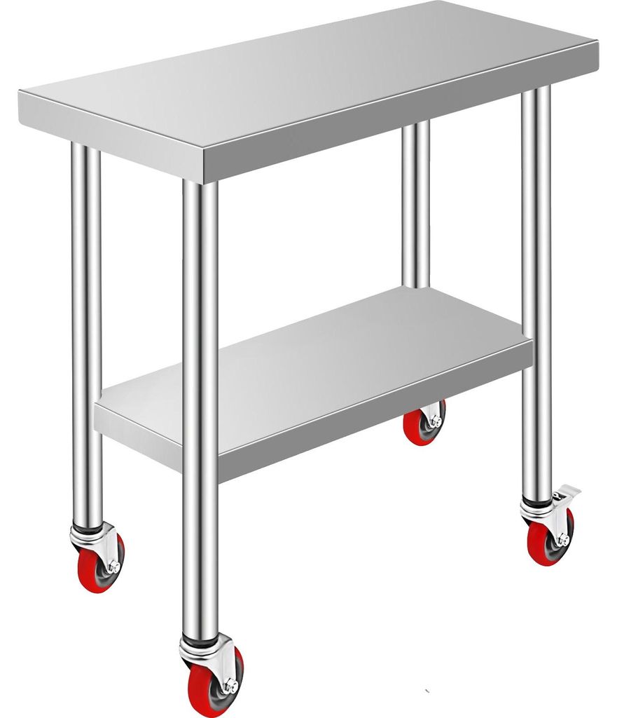 VEVOR Edelstahl Arbeitstisch 30 x 18 x 34 Zoll, 700 LBS Produktbild 