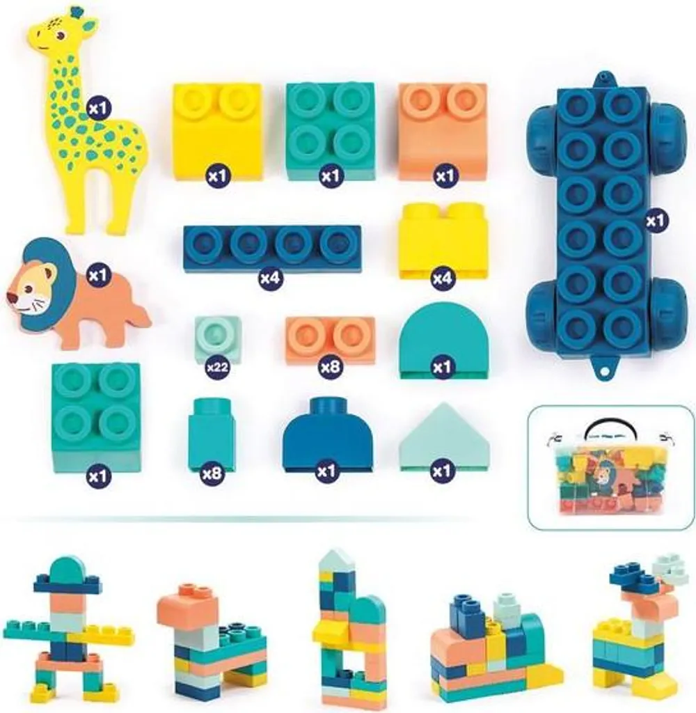 Jeu de construction LUDI 30083 léger et solide : le jouet idéal à 1 an