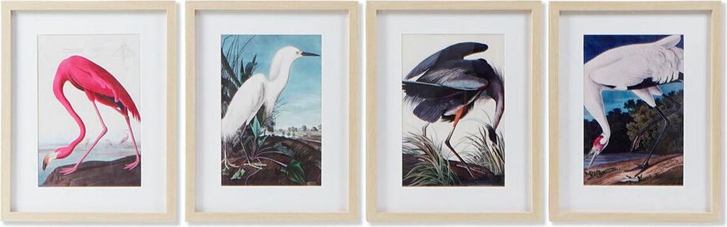 Bild DKD Home Decor Fugl Orientalisch (35 x 2 x 45 cm) (4 Stück)