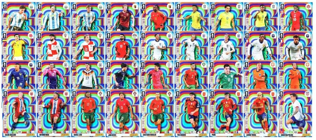 Set of 36X LARGE XXL LIMITED CARDS – PANINI FIFA WORLD CUP Image du produit 