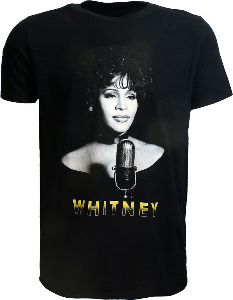 Whitney Houston Foto T-Shirt Schwarz – Offizielles Merchandise - XXL