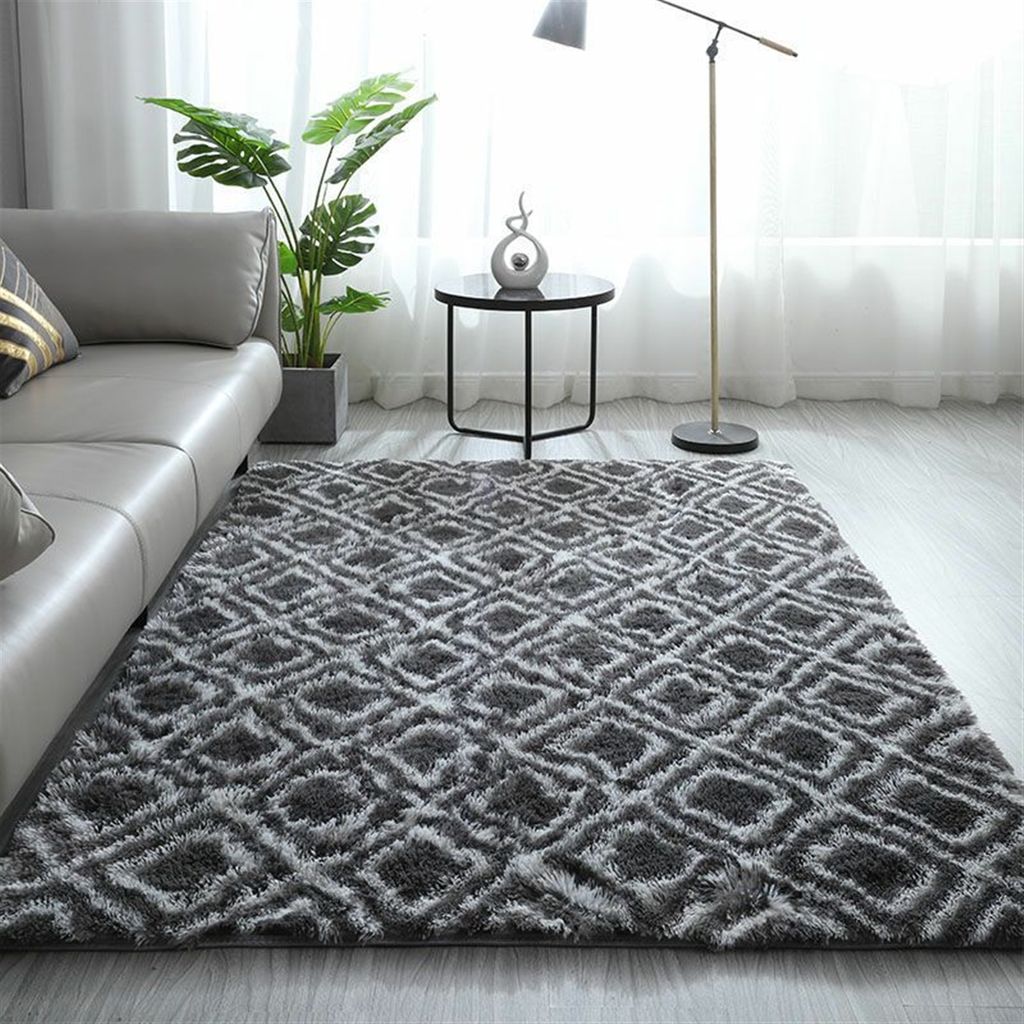 Icegrey Shaggy Teppich Hochflor Langflor Rechteckig Geometrisches Gemustert Teppiche fš¹r Wohnzimmer Esszimmer Kinderzimmer Schlafzimmer Bettvorl...