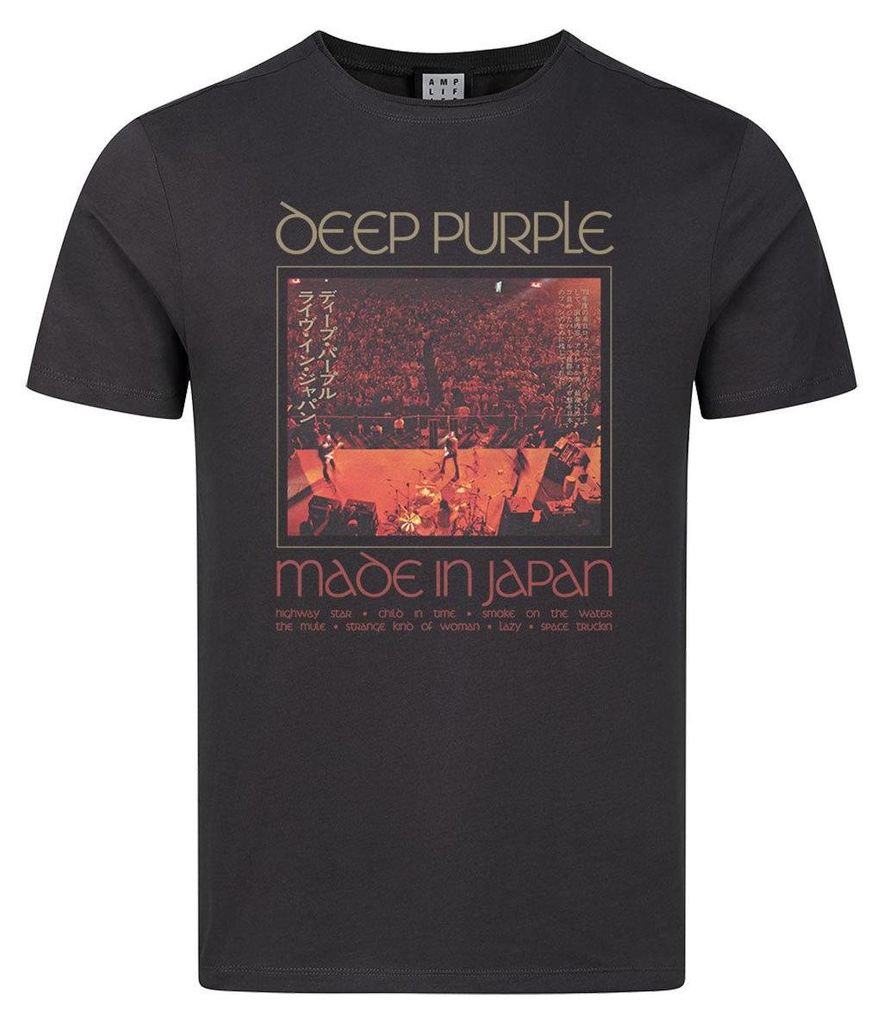 Amplified - " Japan" T-Shirt für Herren/Damen Uni GD4328 (XXL) (Holzkohle)