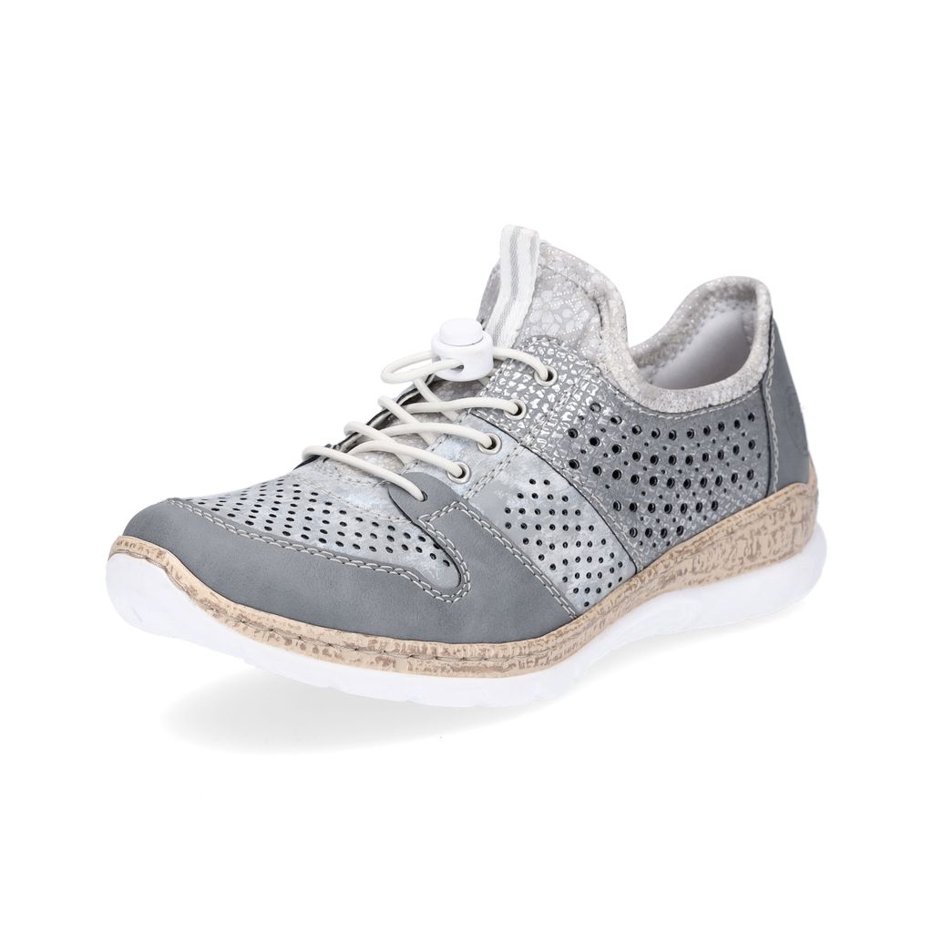Rieker Damen Slip-on Sneaker blau metallic Produktbild 