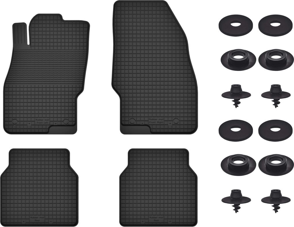 Gummimatten Mit Stoppern Für: Nissan Pathfinder R51 (2004-2014) Schwarz Set