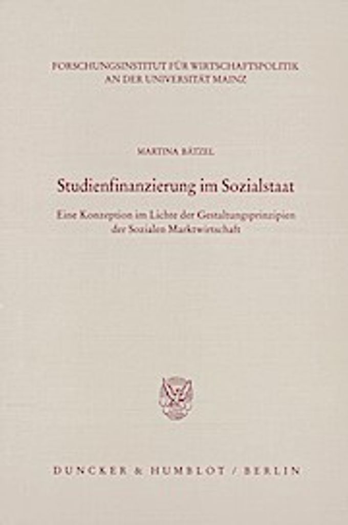 Studienfinanzierung im Sozialstaat