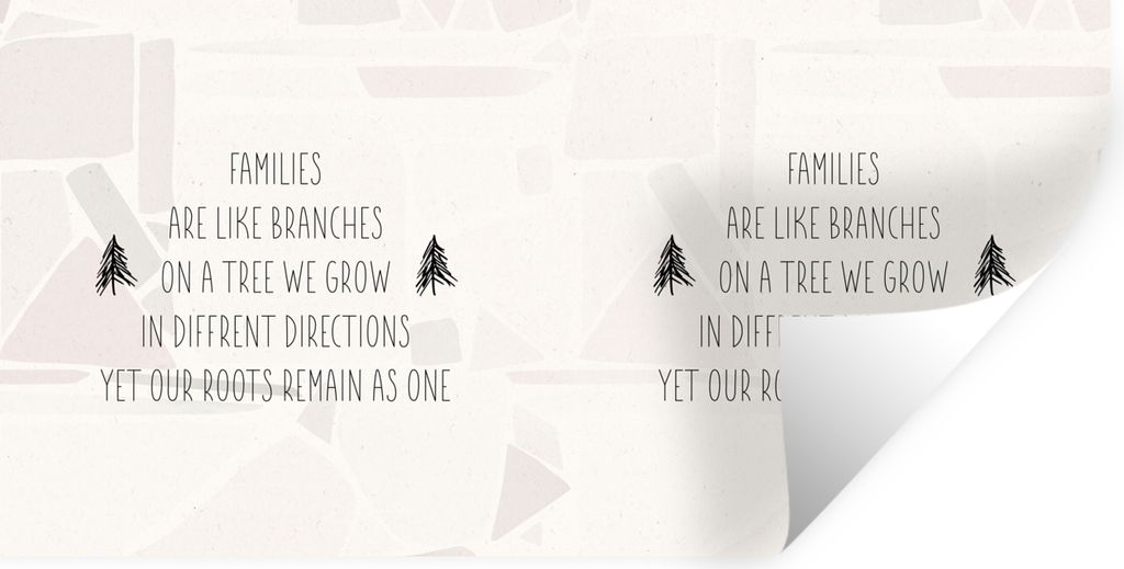 MuchoWow Wandtattoo Wandsticker Wandaufkleber Zitate - Sprichwörter - Familie - Familien sind wie Äste an einem Baum 120x60 cm Selbstklebend un...