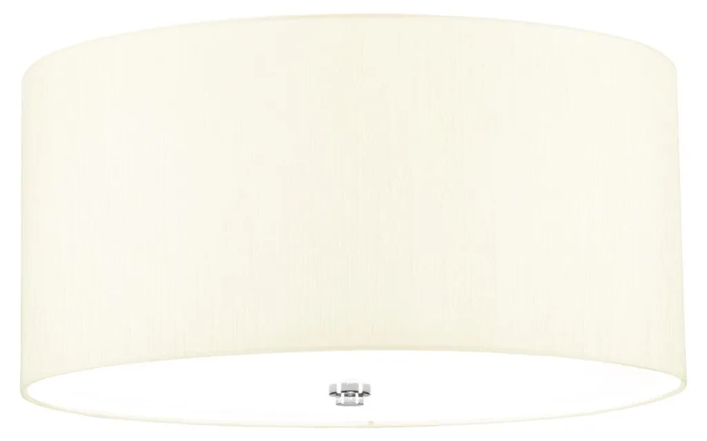 Plafonnier Chic pour Chambre ou Séjour Chrome Poli 45cm Triple E27