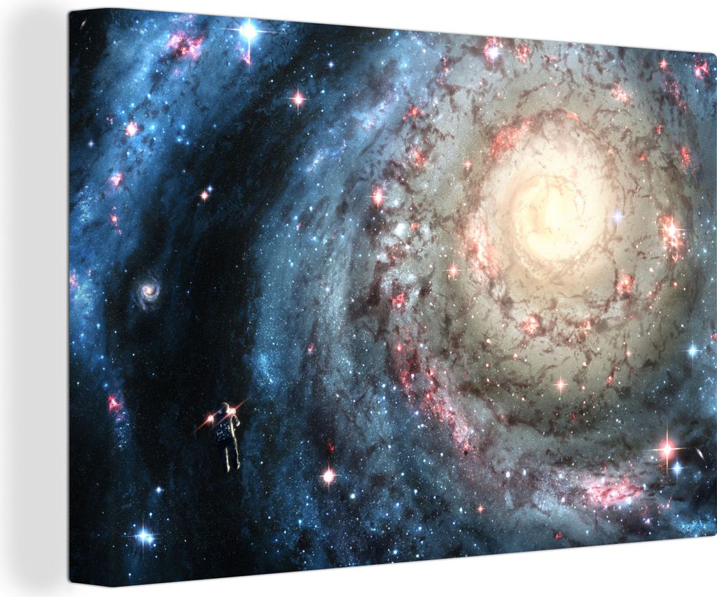 OneMillionCanvasses - Leinwandbilder - 150x100 cm, Illustration der Galaxie Milchstraße, Wandbilder Kunstdruck Wanddekoration